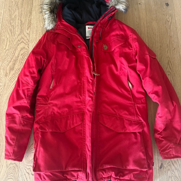 Fjallraven Nuuk Insulated Parka Waterproof Winter Coat Jacket, Acorn, Women's M - Picture 1 of 6